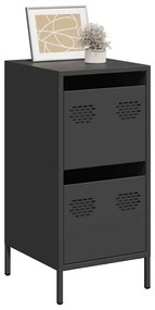 Credenza Nera 35x39x73,5 Cm İn Acciaio Laminato A Freddo /
