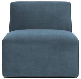 Divano componibile blu (solo con parte centrale) con rivestimento in velluto a coste Sting – Scandic