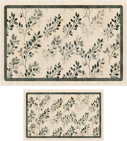 Set di tappetini per il bagno beige 2 pz 60x100 cm – Foutastic