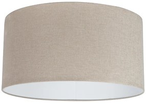 Lampada a sospensione rustica nera con paralume beige 50 cm - Combi
