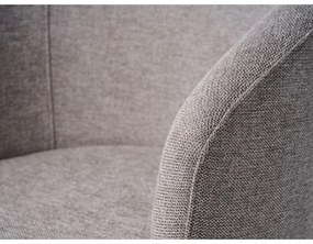 Sedia da pranzo grigio chiaro in imbottito con braccioli Easton – Unique Furniture