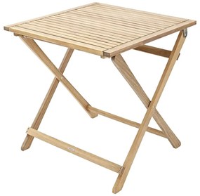 Tavolo da pranzo per giardino Solis NATERIAL struttura e superficie in Acacia beige per 4 persone 70x70cm