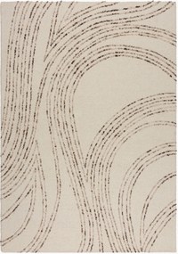 Tappeto in lana fatto a mano con motivo in rilievo Abstract Swirl