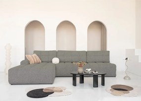 Divano angolare componibile marrone chiaro allungabile/con contenitore (con penisola a sinistra) Lulu – Miuform