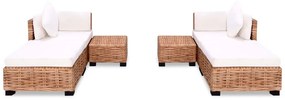 Set divano 16 pz in rattan naturale