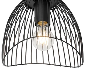 Plafoniera di design nera a filo metallico 20 cm - Pua