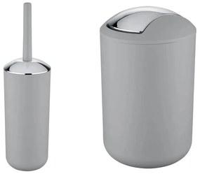 Set di accessori da bagno in plastica grigia Brasil - Wenko