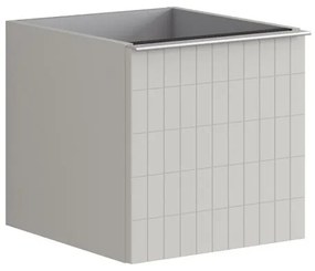 Struttura semi colonna da bagno Pixel 1 cassetto laccato opaco grigio pastello L 40 x H 40 x P 45.5 cm