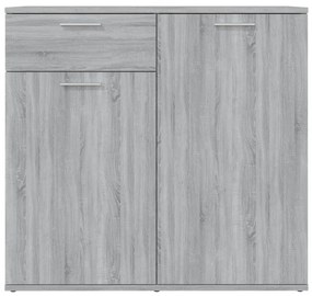 Credenza grigio sonoma 80x36x75 cm in legno multistrato