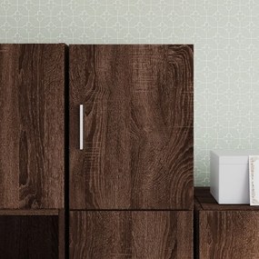 Mobile A Parete Rovere Marrone 30x42,5x40cm Legno Multistrato /