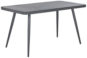 Tavolo da giardino alluminio grigio scuro 140 x 80 cm LIPARI Beliani