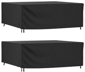 Copri Mobili Giardino 2pz Nera 250x210x90 Cm Impermeabile 420d /