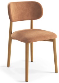 ALMO Terracotta (Danny 204) / telaio in rovere laccato – SEDIA IN LEGNO PER SOGGIORNO / SALA DA PRANZO / CUCINA RETRÒ