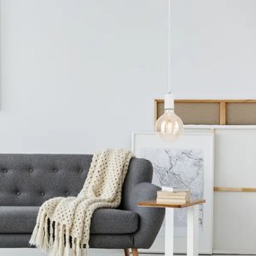 Lampadario a sospensione con filo ASTRID 1xE27/60W/230V bianco