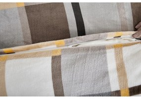 Biancheria da letto grigia/marrone in micropile per letto singolo 140x200 cm – My House