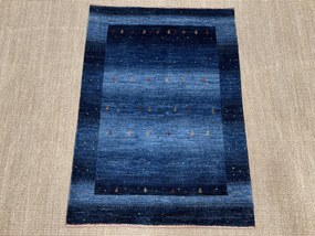 Loribaft Tappeto 80x110 Blu (Iran) Annodato A Mano