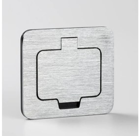 Brilagi - Presa a pavimento da incasso per esterni IP55 cromato opaco rettangolare