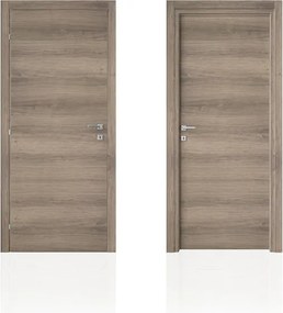 Porta interna a battente Dust in MDF colore marrone, L 70 x H 210 cm, apertura reversibile