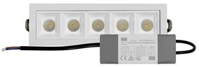 Faro LED da Incasso 12W Foro 140x35mm Bianco Colore Bianco Naturale 4.000K