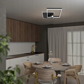 Plafoniera LED/38W/230V + 1xGU10/30W nero