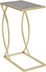 Tavolo contenitore con piano in vetro 25,5x45,5 cm Glam - Mauro Ferretti