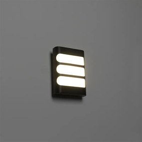 Lampada da parete per esterni nera con LED incl. sensore luce/buio - Gaev