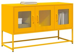 Mobile Tv Giallo Senape 100,5x39x60,5 Cm İn Acciaio /