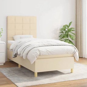 Giroletto A Molle Con Materasso Crema 90x190 Cm İn Tessuto /