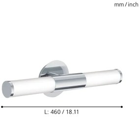 Eglo 87219 - Applique da bagno PALMERA 2xE14/40W/230V IP44