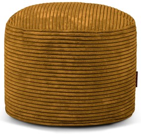 Puof a sacco color senape con rivestimento in velluto a coste Mini – SLOWDOWN