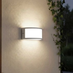 Applique Moon Design E27 Curva per Esterni IP65 - Grigia