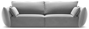 Divano grigio chiaro con rivestimento in velluto 208 cm Vanda – Mazzini Sofas
