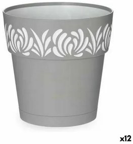 Vaso Autoirrigante Stefanplast Gaia Grigio Plastica 19 x 19 x 19 cm (12 Unità)