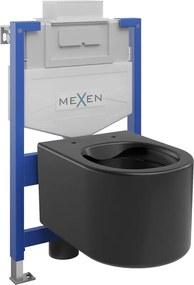 Mexen set incasso WC telaio Fenix XS-U con vaso WC Sofia, nero opaco - 6853354XX85