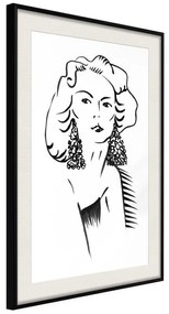 Poster  Hypnotic Earrings  Cornice Quadri Cornice nera con pass-partout, Larghezza x Altezza Home decor 20x30