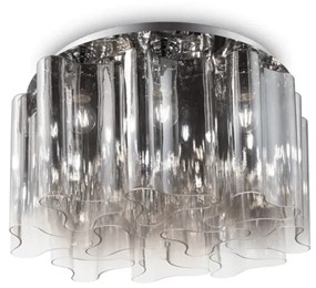 Lampada da soffitto 10 luci fumè D 73,5 x H 35 cm