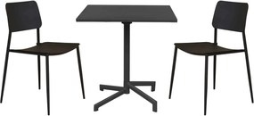 OPERA - set tavolo in metallo cm 70 x 70 x 73 h con 2 sedie Viper