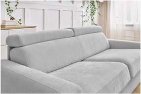 Divano in grigio chiaro allungabile 195 cm Monaco – Bobochic Paris