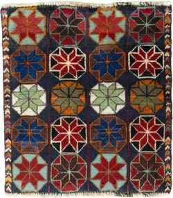 Shiraz Tappeto persiano 50 x 60 Rosso (Iran) Annodato A Mano