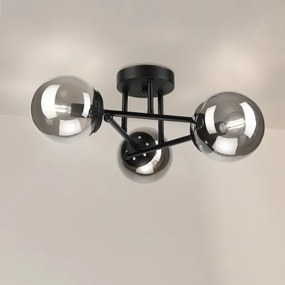 Brilagi - Lampadario a soffitto MALIVA 3xE14/15W/230V nero/fumé