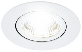 Faretto Ad Incasso Moderno Saliceto Alluminio Bianco Led Integrato 6W 4000K