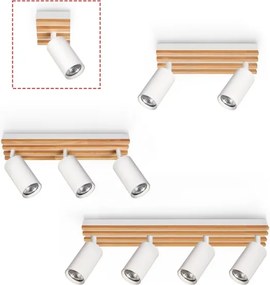 Brilagi - Faretto SELE WOOD 1xGU10/30W/230V bianco/legno