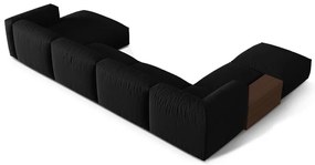 Divano angolare modulare nero (angolo sinistro/U) Martina - Micadoni Home