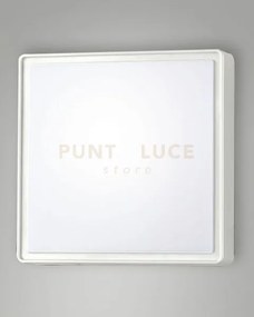 Oban plafoniera bianca 2 luci attacco e27 l.30x30cm ip65