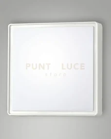 Oban plafoniera bianca 2 luci attacco e27 l.30x30cm ip65