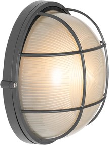 Lampada da parete per esterni industriale grigio scuro IP44 - Hanneke