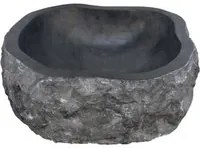 Lavabo da Appoggio in Marmo astratto Nero