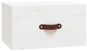 Comodini a muro 2 pz bianchi 40x29,5x22 cm