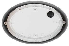 Plafoniera E27 IP54, Grigia, 214x142mm con Griglia Colore Grigio