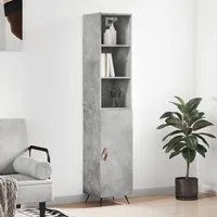 Credenza Grigio Cemento 34,5x34x180 cm in Legno Multistratocod mxl 77537